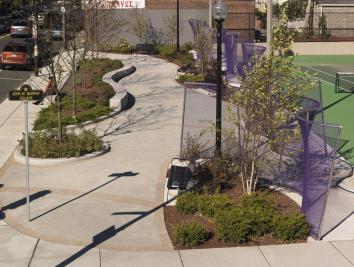Serpentine Fence, Jamaica Plain South Street Mall and Court, by Beth Galston